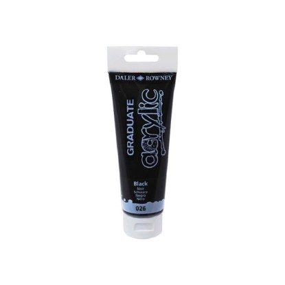 Daler Rowney Akrylová barva GRADUATE černá, 120 ml Daler Rowney Akrylová barva GRADUATE černá, 120 ml