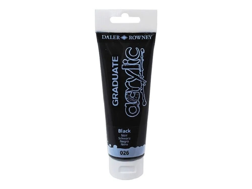 Daler Rowney Akrylová barva GRADUATE černá, 120 ml Daler Rowney Akrylová barva GRADUATE černá, 120 ml