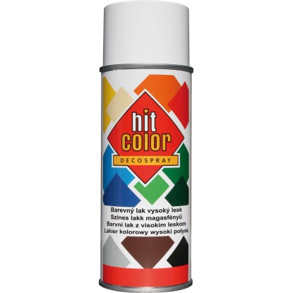 hitcolor Dekorativní lak ve spreji vysoký lesk čistě bílý 400 ml hitcolor Dekorativní lak ve spreji vysoký lesk čistě bílý 400 ml