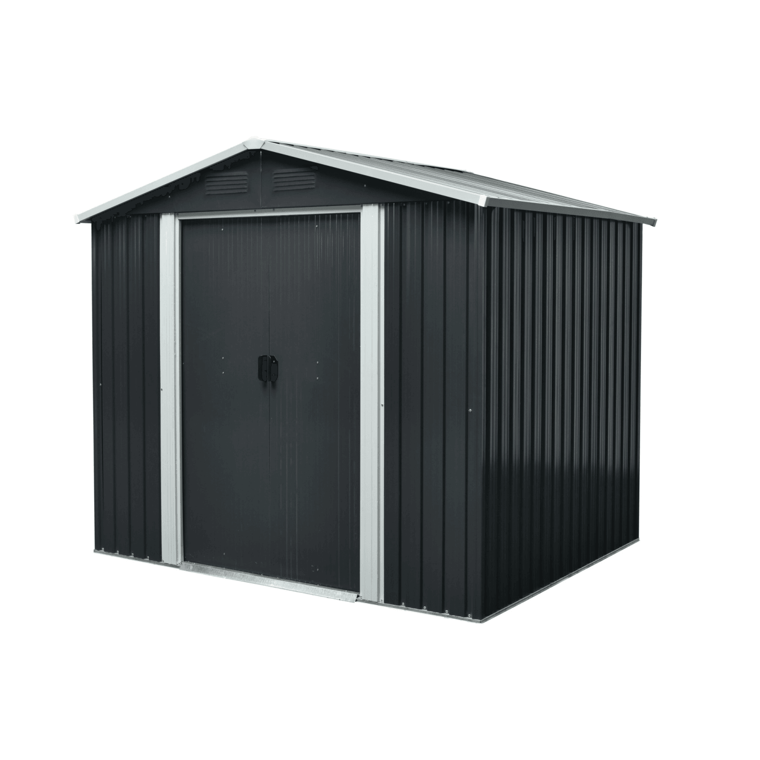 Plechový zahradní domek MAON 1033 vč. základny, antracitová, 291 x 355 cm Plechový zahradní domek MAON 1033 vč. základny, antracitová, 291 x 355 cm