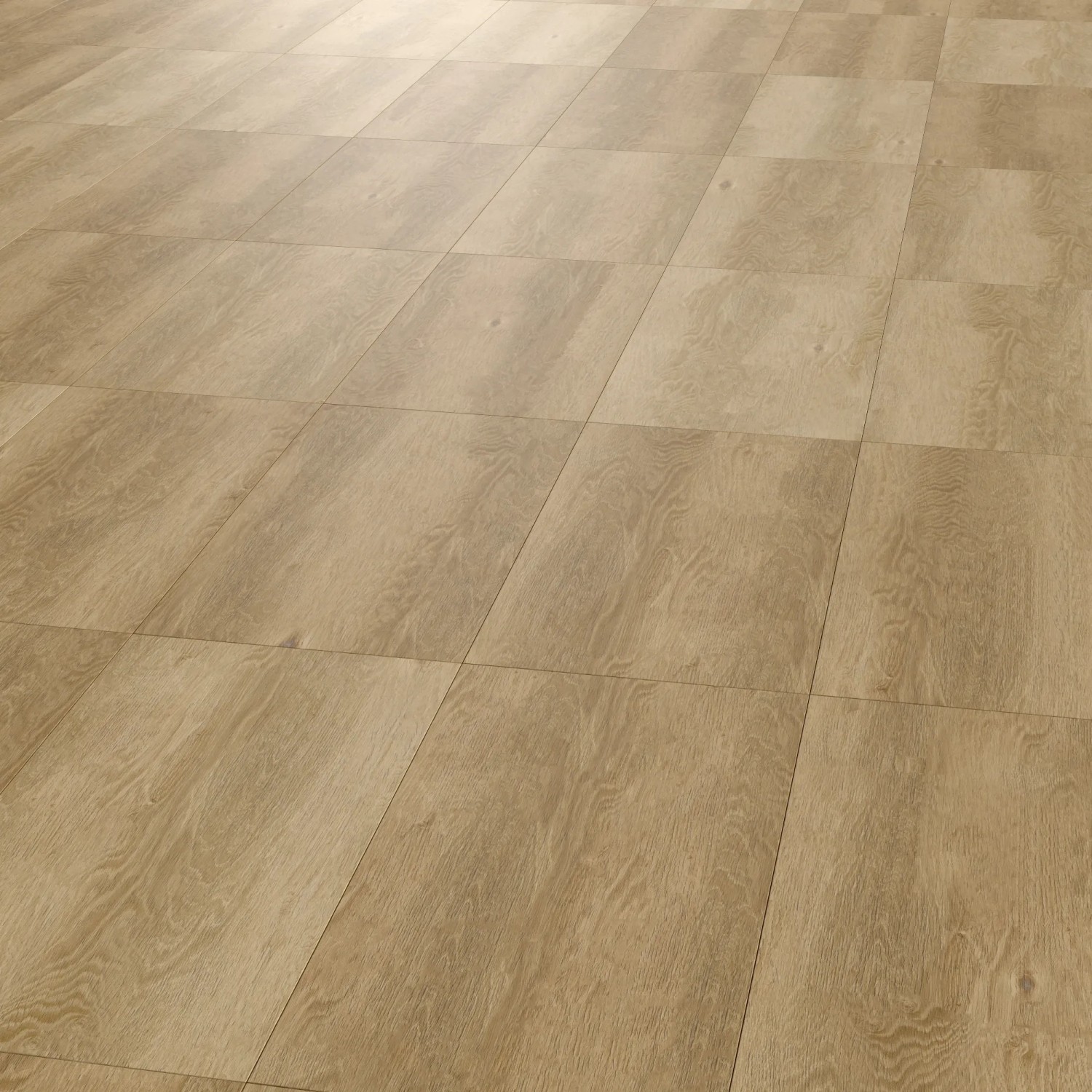 Položená, matná porcelánová dlažba Solio Beige vzhled dřeva, 59,8x59,8 cm. Položená, matná porcelánová dlažba Solio Beige vzhled dřeva, 59,8x59,8 cm.