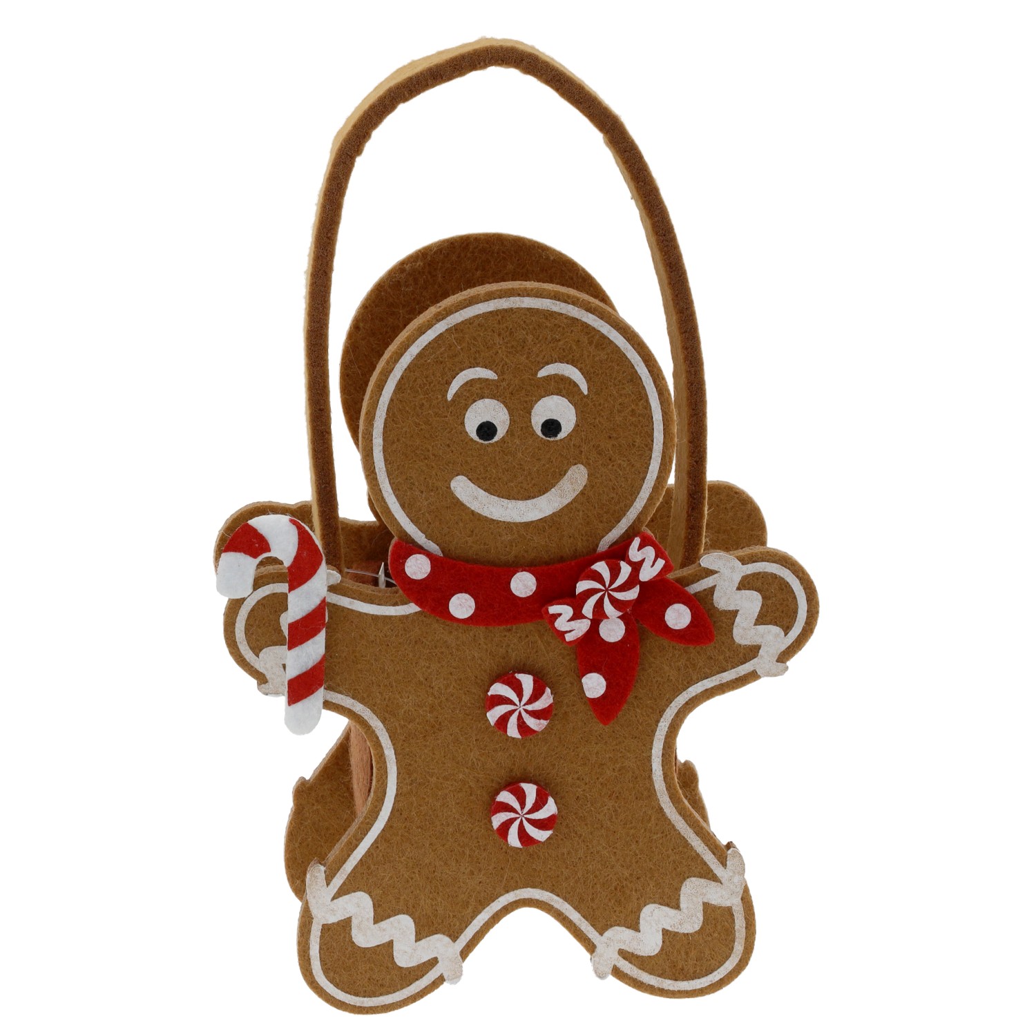 GEROMA Vánoční dárková taška perníček chlapeček z filcu 23 cm, 1 ks GEROMA Vánoční dárková taška perníček chlapeček z filcu 23 cm, 1 ks