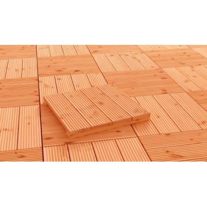 Dřevěná dlaždice douglaska přírodní, 50x50cm, s rýhovaným povrchem na terasu a balkon. Dřevěná dlaždice douglaska přírodní, 50x50cm, s rýhovaným povrchem na terasu a balkon.