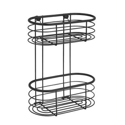 Wenko Koupelnová police Trestina 2patrová, černá, 26 x 35 x 14 cm Wenko Koupelnová police Trestina 2patrová, černá, 26 x 35 x 14 cm