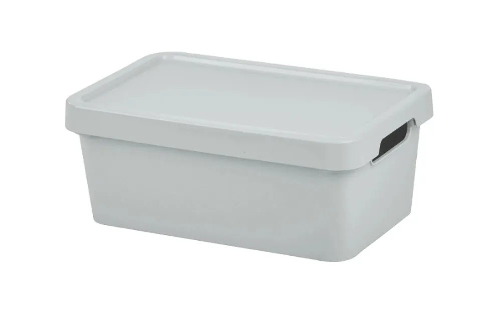 Tontarelli Úložný box s víkem MAYA šedý 4,2 l Tontarelli Úložný box s víkem MAYA šedý 4,2 l