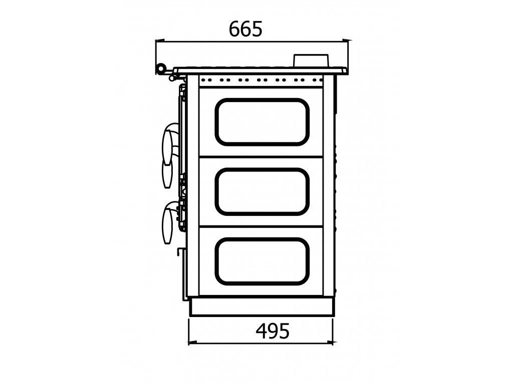 GUČA Krbová kamna GULIVER Smart 10 5 kW odlitek černá 90 x 66 5 x 86