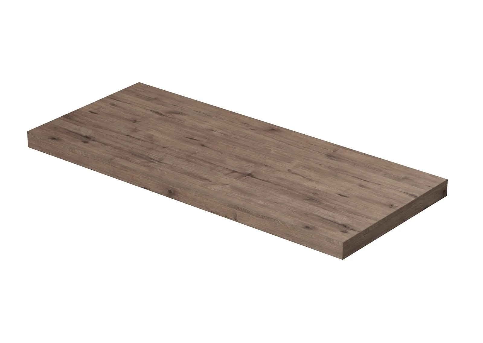 INTEDOOR Umyvadlová deska BEE bez výřezu, š. 120 cm, dub Wellington INTEDOOR Umyvadlová deska BEE bez výřezu, š. 120 cm, dub Wellington