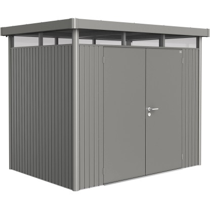 Biohort Plechový domek HighLine H2 2křídlé dveře, křem.šedá, 275 x 195 x 222 cm Biohort Plechový domek HighLine H2 2křídlé dveře, křem.šedá, 275 x 195 x 222 cm