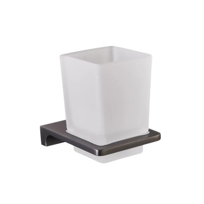 RAV Slezák Držák zubních kartáčků Nil NLA0201MG, metal grey/sklo RAV Slezák Držák zubních kartáčků Nil NLA0201MG, metal grey/sklo