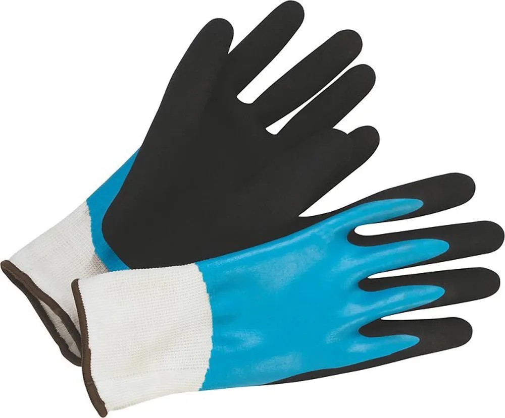 Zahradní rukavice Comfort s nitrilovou vrstvou, modrá-černá, vel. 8 Zahradní rukavice Comfort s nitrilovou vrstvou, modrá-černá, vel. 8