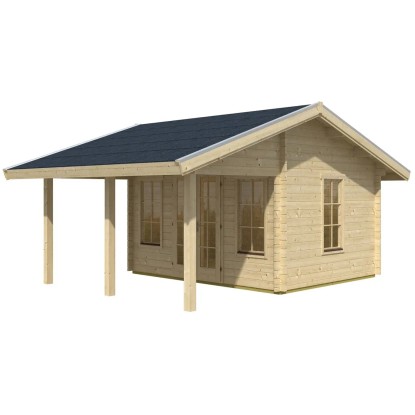 Skan Holz Dřevěný zahradní domek Luzern pro střešní tašky, přír., 380 x 300 cm Skan Holz Dřevěný zahradní domek Luzern pro střešní tašky, přír., 380 x 300 cm