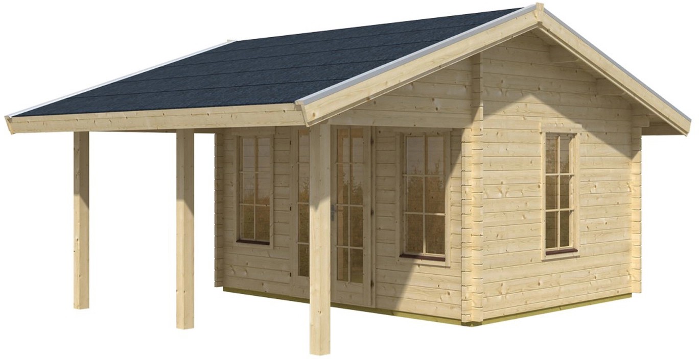 Skan Holz Dřevěný zahradní domek Luzern pro střešní tašky, přír., 380 x 300 cm Skan Holz Dřevěný zahradní domek Luzern pro střešní tašky, přír., 380 x 300 cm