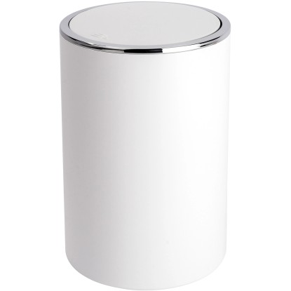 Wenko Kosmetický odpadkový koš s výkyvným víkem Inca, bílá, 5 l Wenko Kosmetický odpadkový koš s výkyvným víkem Inca, bílá, 5 l