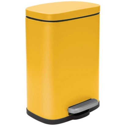 Spirella Nášlapný odpadkový koš Akira, šafránová matná, 5 l Spirella Nášlapný odpadkový koš Akira, šafránová matná, 5 l