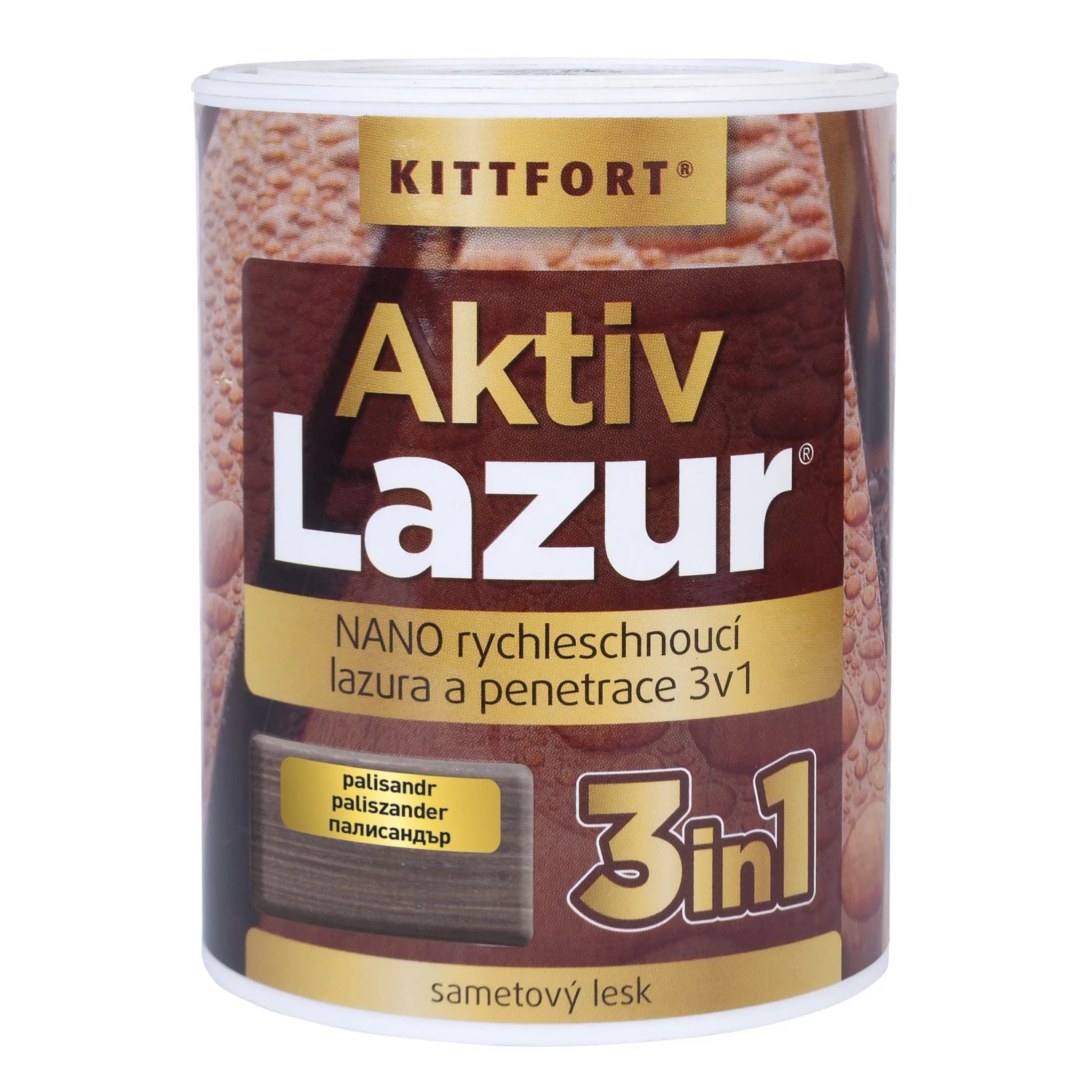 KITTFORT Nano lazura na dřevo Aktivlazur palisandr, 750 ml KITTFORT Nano lazura na dřevo Aktivlazur palisandr, 750 ml