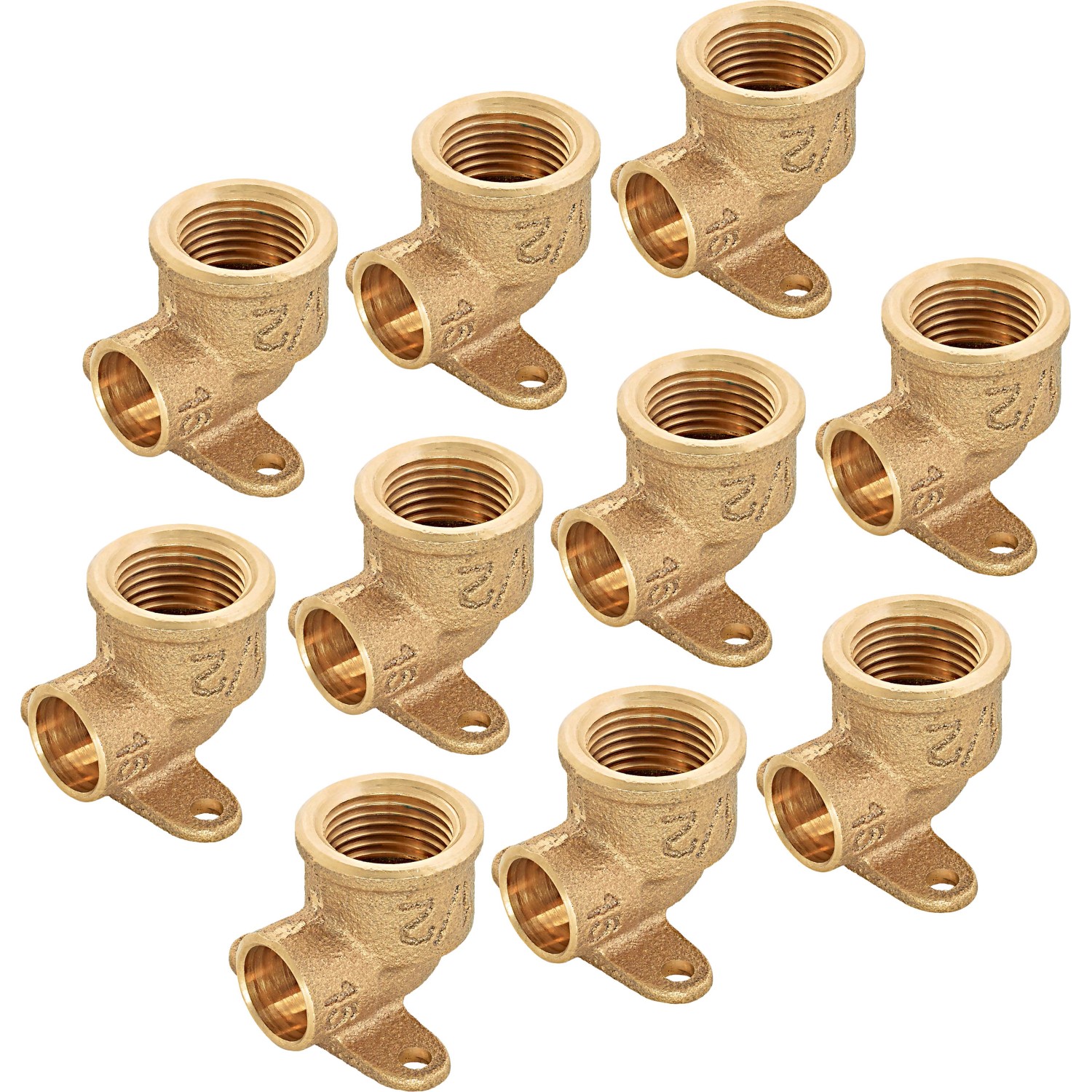 Pájecí koleno nástěnné 4472G červený bronz, 15 mm x 18,6 mm (Rp 1/2), 10 ks Pájecí koleno nástěnné 4472G červený bronz, 15 mm x 18,6 mm (Rp 1/2), 10 ks