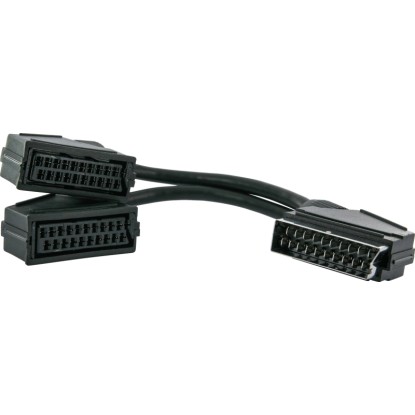 Schwaiger Y-rozbočovač SCART 21pólový 20 cm černý Schwaiger Y-rozbočovač SCART 21pólový 20 cm černý