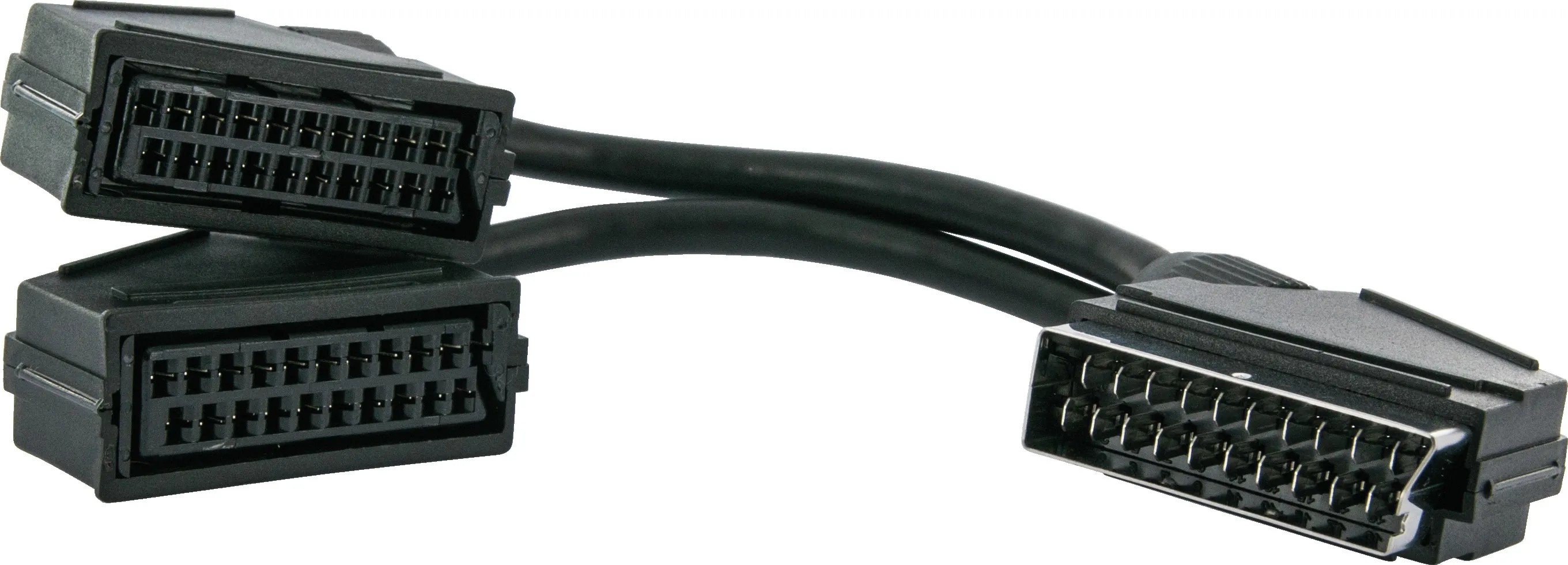 Schwaiger Y-rozbočovač SCART 21pólový 20 cm černý Schwaiger Y-rozbočovač SCART 21pólový 20 cm černý