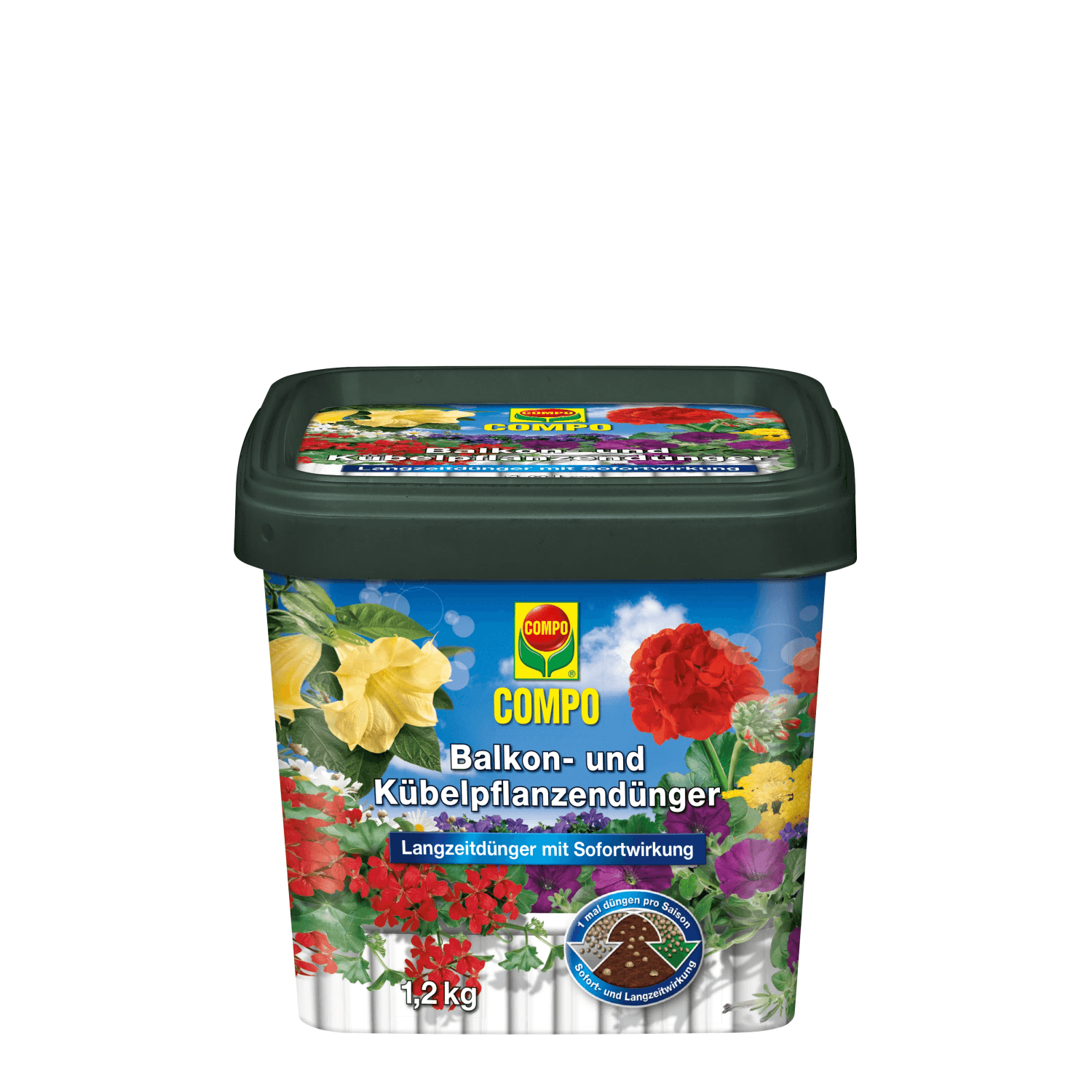 COMPO Hnojivo pro balkonové rostliny a rostliny pěstované v nádobách 1,2 kg COMPO Hnojivo pro balkonové rostliny a rostliny pěstované v nádobách 1,2 kg