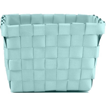 Úložný košík z PP výpletu pastelově zelený 14 cm x 14 cm x 9 cm Úložný košík z PP výpletu pastelově zelený 14 cm x 14 cm x 9 cm