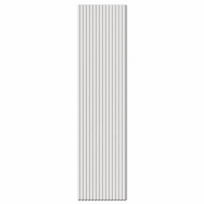 Bílý akustický panel s MDF lamelami potaženými plstí pro obklad stěn, délka 240 cm. Bílý akustický panel s MDF lamelami potaženými plstí pro obklad stěn, délka 240 cm.