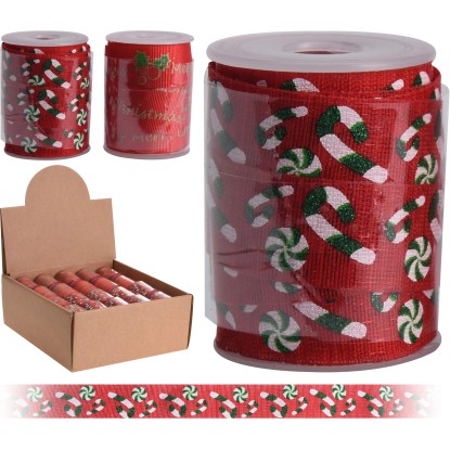 Dárková stuha v roli vánoční design ve 3 provedeních Dárková stuha v roli vánoční design ve 3 provedeních