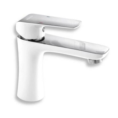 Umyvadlová baterie s výpustí Nobless Tina bílá/chrom Umyvadlová baterie s výpustí Nobless Tina bílá/chrom