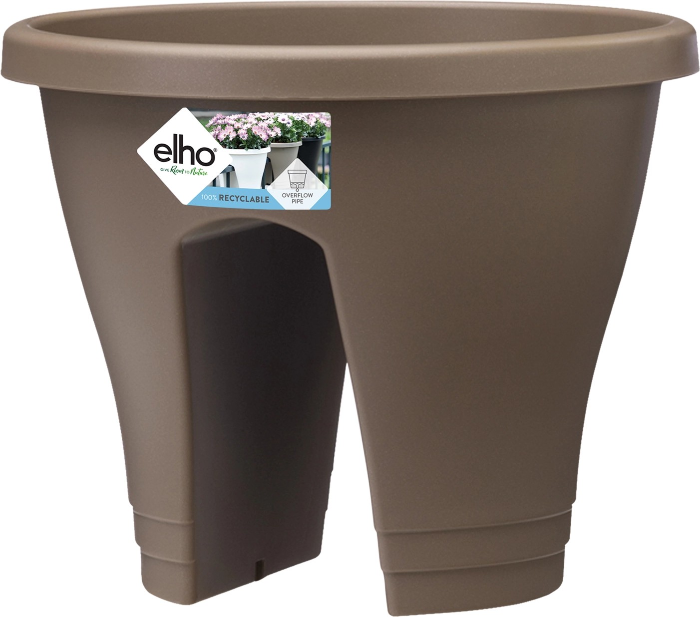 elho Květináč Corsica Flower Bridge taupe, pr. 29 x 24 cm elho Květináč Corsica Flower Bridge taupe, pr. 29 x 24 cm