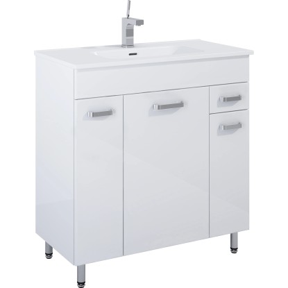 Maximus Skříňka pod umyvadlo Eve, 3 dvířka 1 zásuvka, lesklá bílá, 80 cm Maximus Skříňka pod umyvadlo Eve, 3 dvířka 1 zásuvka, lesklá bílá, 80 cm