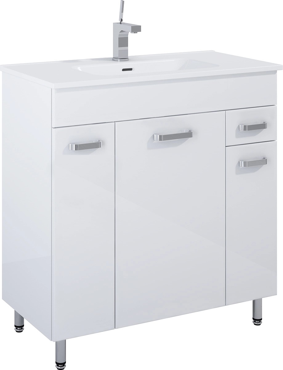 Maximus Skříňka pod umyvadlo Eve, 3 dvířka 1 zásuvka, lesklá bílá, 80 cm Maximus Skříňka pod umyvadlo Eve, 3 dvířka 1 zásuvka, lesklá bílá, 80 cm
