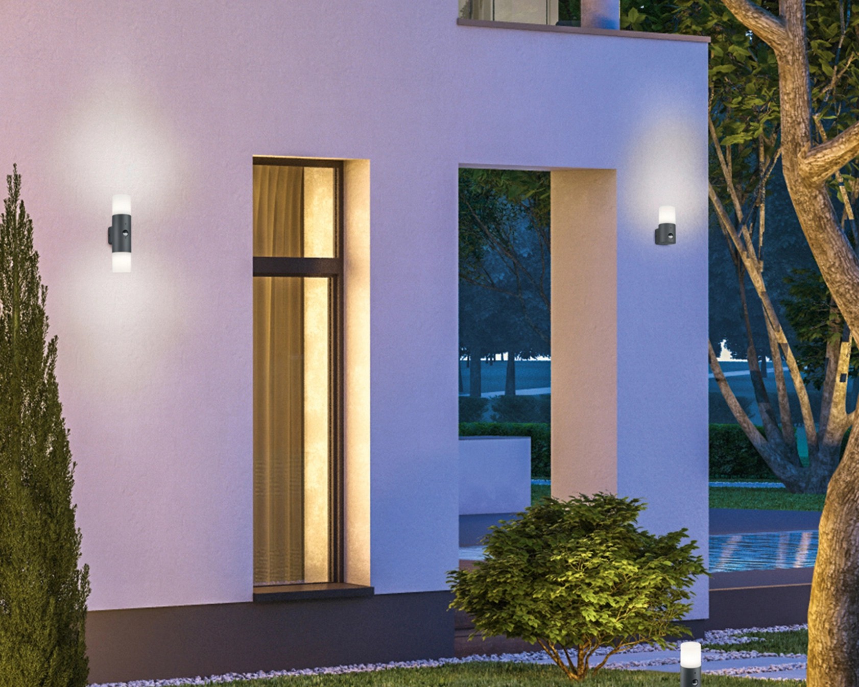 Trio Venkovní svítidlo Hoosic s det. pohybu, IP44, antracit, pr. 8,5 x 17,5 cm Trio Venkovní svítidlo Hoosic s det. pohybu, IP44, antracit, pr. 8,5 x 17,5 cm