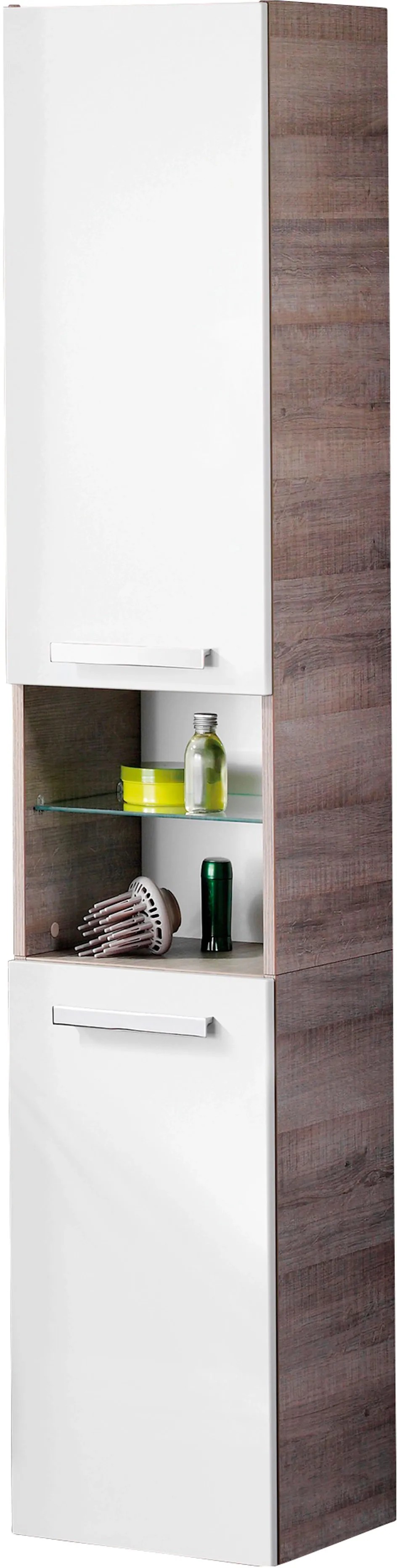 Fackelmann Vysoká skříň 5 polic A-Vero dub-bílá Fackelmann Vysoká skříň 5 polic A-Vero dub-bílá