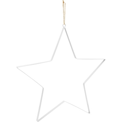 Závěsná kovová dekorativní hvězda bílá 40 x 1,2 x 40 cm Závěsná kovová dekorativní hvězda bílá 40 x 1,2 x 40 cm