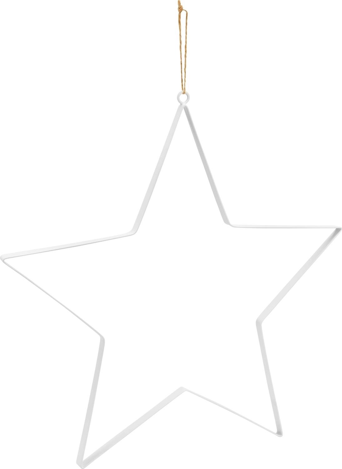 Závěsná kovová dekorativní hvězda bílá 40 x 1,2 x 40 cm Závěsná kovová dekorativní hvězda bílá 40 x 1,2 x 40 cm