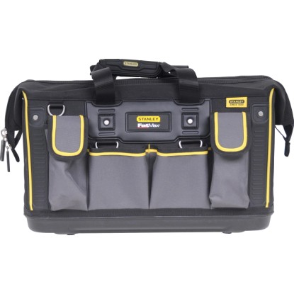 Stanley FatMax nylonová brašna na nářadí s odolnou základnou a mnoha přihrádkami. Stanley FatMax nylonová brašna na nářadí s odolnou základnou a mnoha přihrádkami.