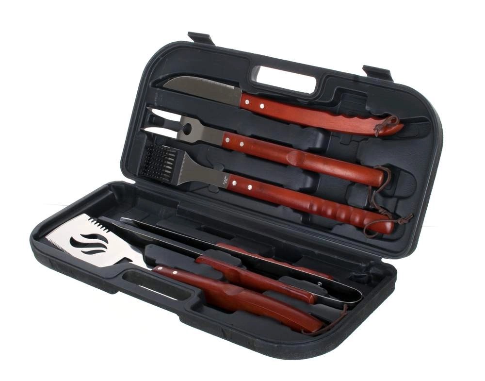 Souprava na grilování BBQ v kufříku, 5 ks Souprava na grilování BBQ v kufříku, 5 ks