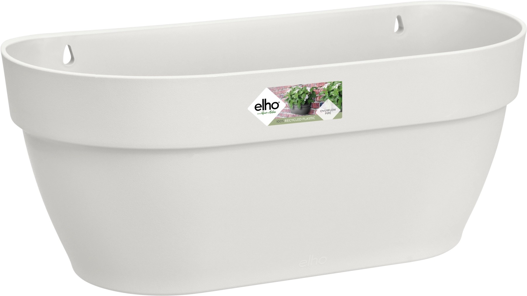 elho Závěsný květináč Vibia Campana na zeď, hedvábně bílý, 35 x 15 x 16 cm elho Závěsný květináč Vibia Campana na zeď, hedvábně bílý, 35 x 15 x 16 cm