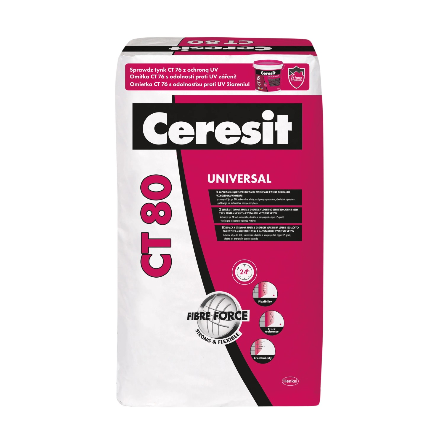 Ceresit Univerzální lepicí a stěrková malta CT 80 Universal 25 kg Ceresit Univerzální lepicí a stěrková malta CT 80 Universal 25 kg
