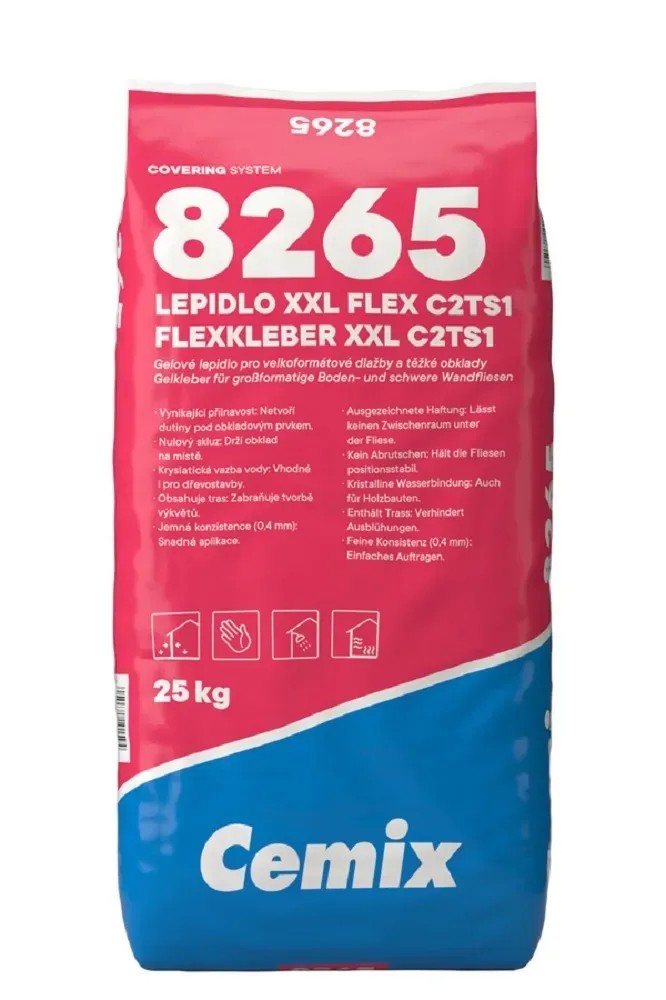 Cemix Lepidlo na obklady a dlažbu XXL Flex C2TS1 na velké formáty, 25 kg Cemix Lepidlo na obklady a dlažbu XXL Flex C2TS1 na velké formáty, 25 kg