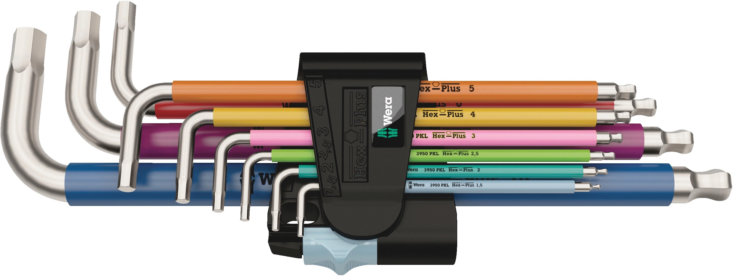 Wera Sada úhlových klíčů 3950/9 Hex-Plus Multicolour Stainless 1, 9dílná Wera Sada úhlových klíčů 3950/9 Hex-Plus Multicolour Stainless 1, 9dílná