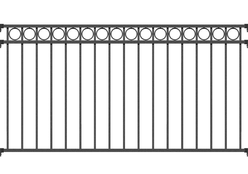 Plotové pole pro kovový plot Circle antracitové 120 cm x 200 cm Plotové pole pro kovový plot Circle antracitové 120 cm x 200 cm