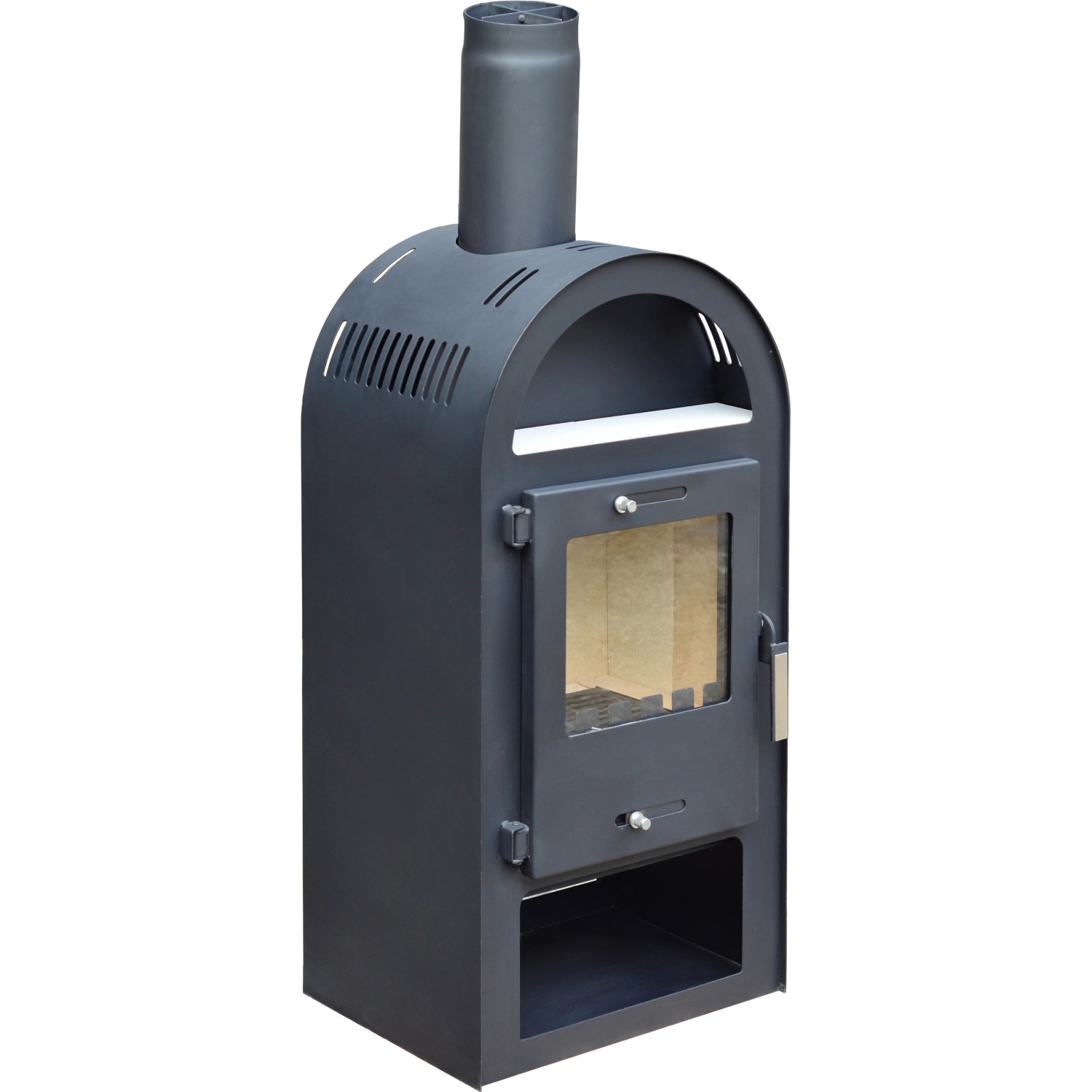 Černá dílenská kamna Magna 3.0 z oceli, 7 kW, energetická třída A. Kamna na dřevo s prosklenými dvířky. Černá dílenská kamna Magna 3.0 z oceli, 7 kW, energetická třída A. Kamna na dřevo s prosklenými dvířky.