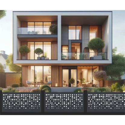 MEGACORP Designové plotové pole KOSTIČKY NÁHODNĚ hliník 1900 x 400 mm MEGACORP Designové plotové pole KOSTIČKY NÁHODNĚ hliník 1900 x 400 mm