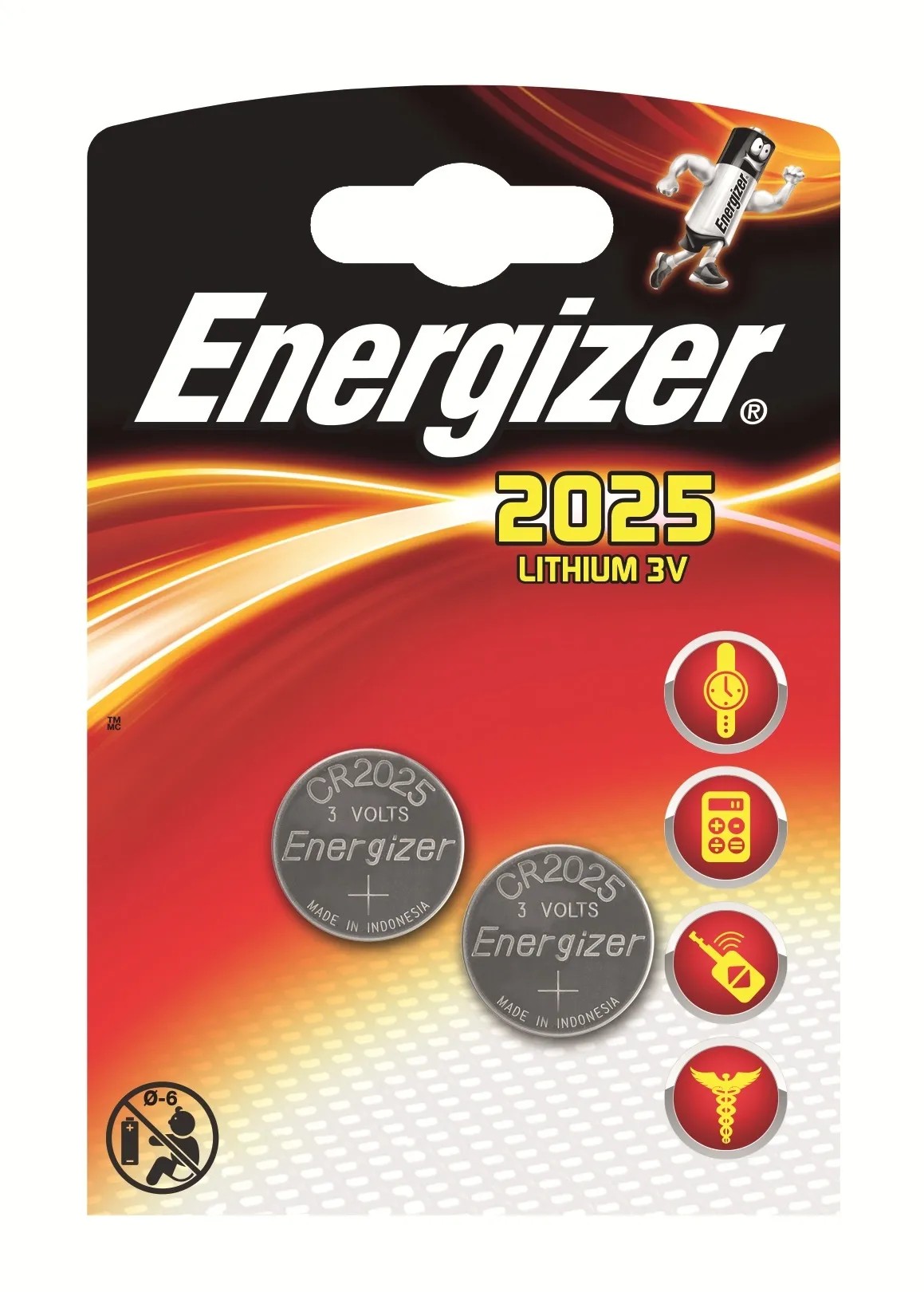 Energizer Lithiová knoflíková baterie CR 2025, 2 ks Energizer Lithiová knoflíková baterie CR 2025, 2 ks