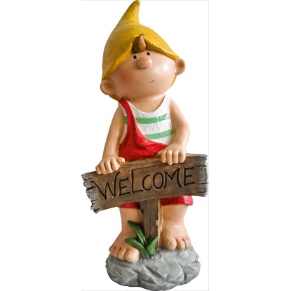 Dekorativní soška vítajícího chlapce 47,5 cm Dekorativní soška vítajícího chlapce 47,5 cm