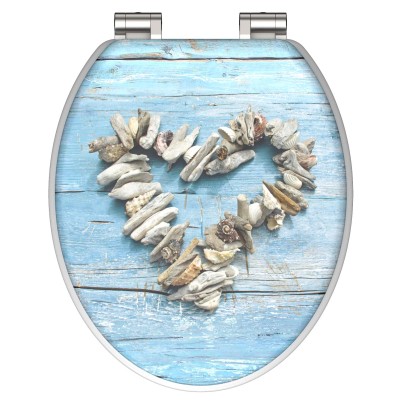 Eisl WC sedátko Shell Heart dřevěné jádro s automatickým sklápěním Eisl WC sedátko Shell Heart dřevěné jádro s automatickým sklápěním