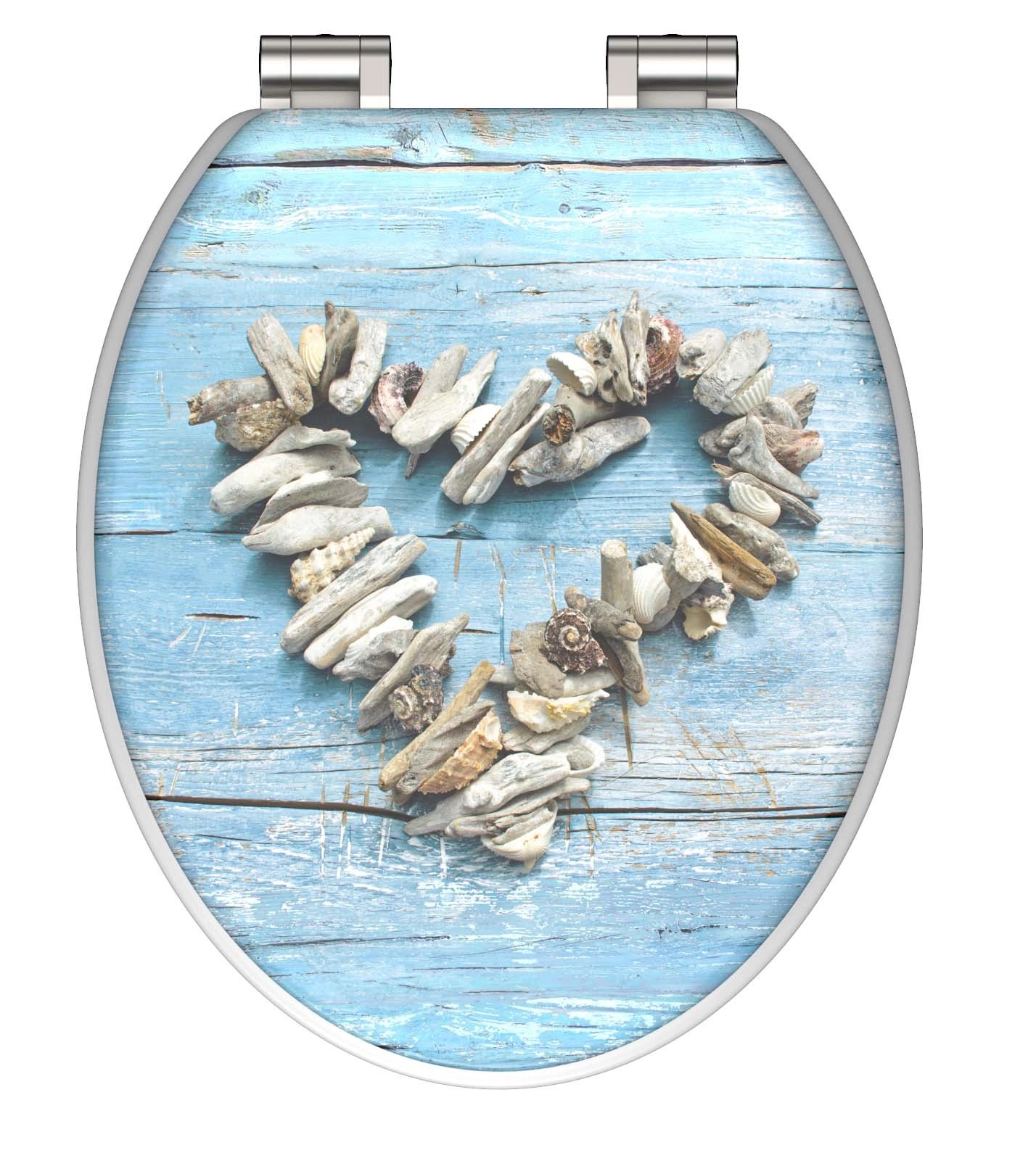 Eisl WC sedátko Shell Heart dřevěné jádro s automatickým sklápěním Eisl WC sedátko Shell Heart dřevěné jádro s automatickým sklápěním