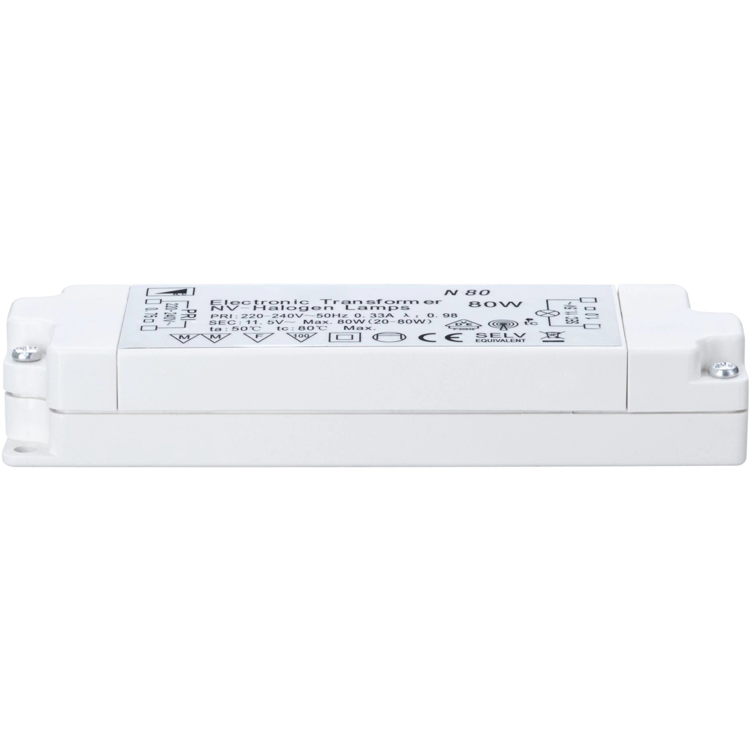 Transformátor elektronický 20-80 W bílý