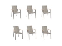 Acamp Stohovatelná zahradní židle Vegas toffee/týk/písková 58x67x88 cm, 6 ks Acamp Stohovatelná zahradní židle Vegas toffee/týk/písková 58x67x88 cm, 6 ks