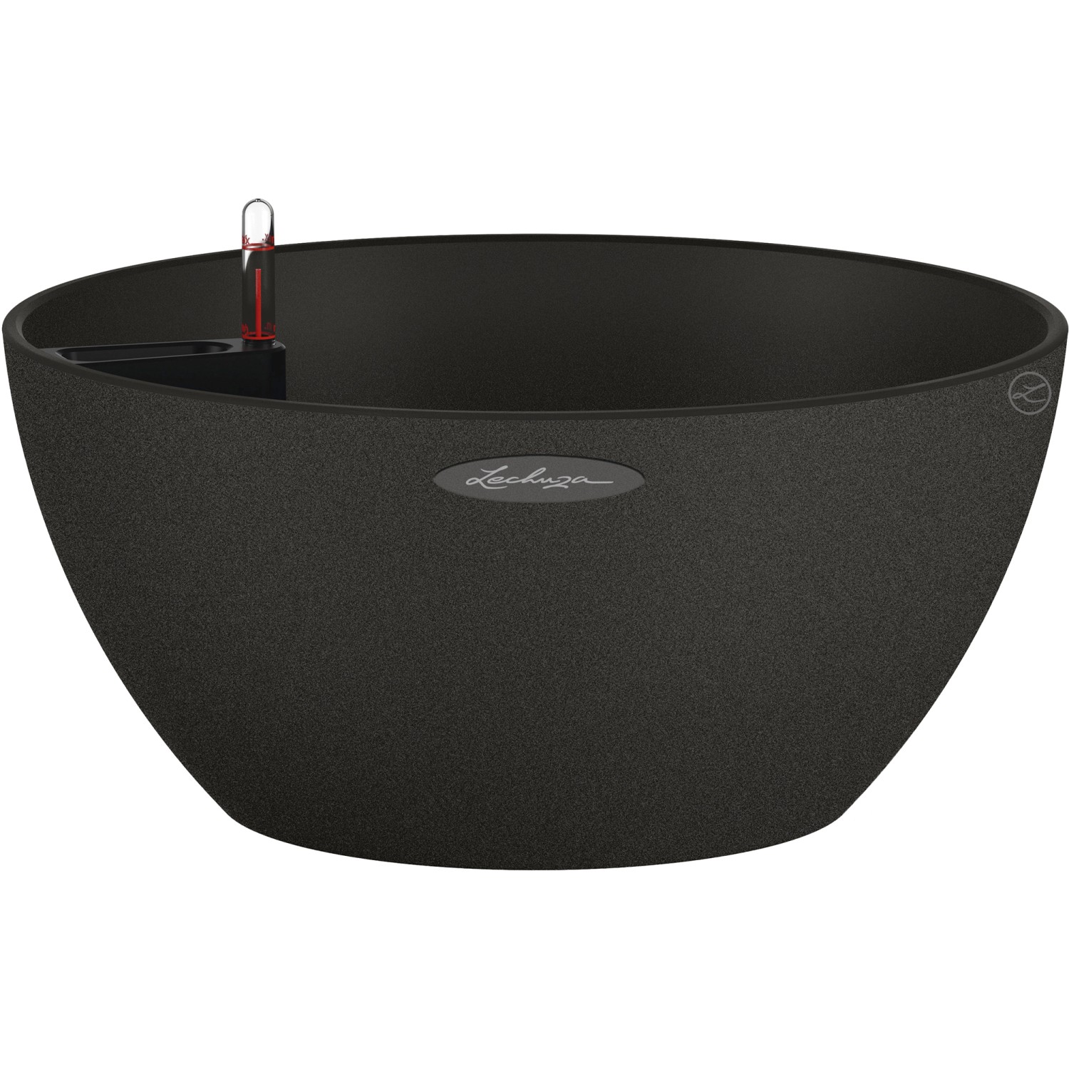 Lechuza Květináč Cubeto Stone 40 černý, 183 x 400 x 400 mm